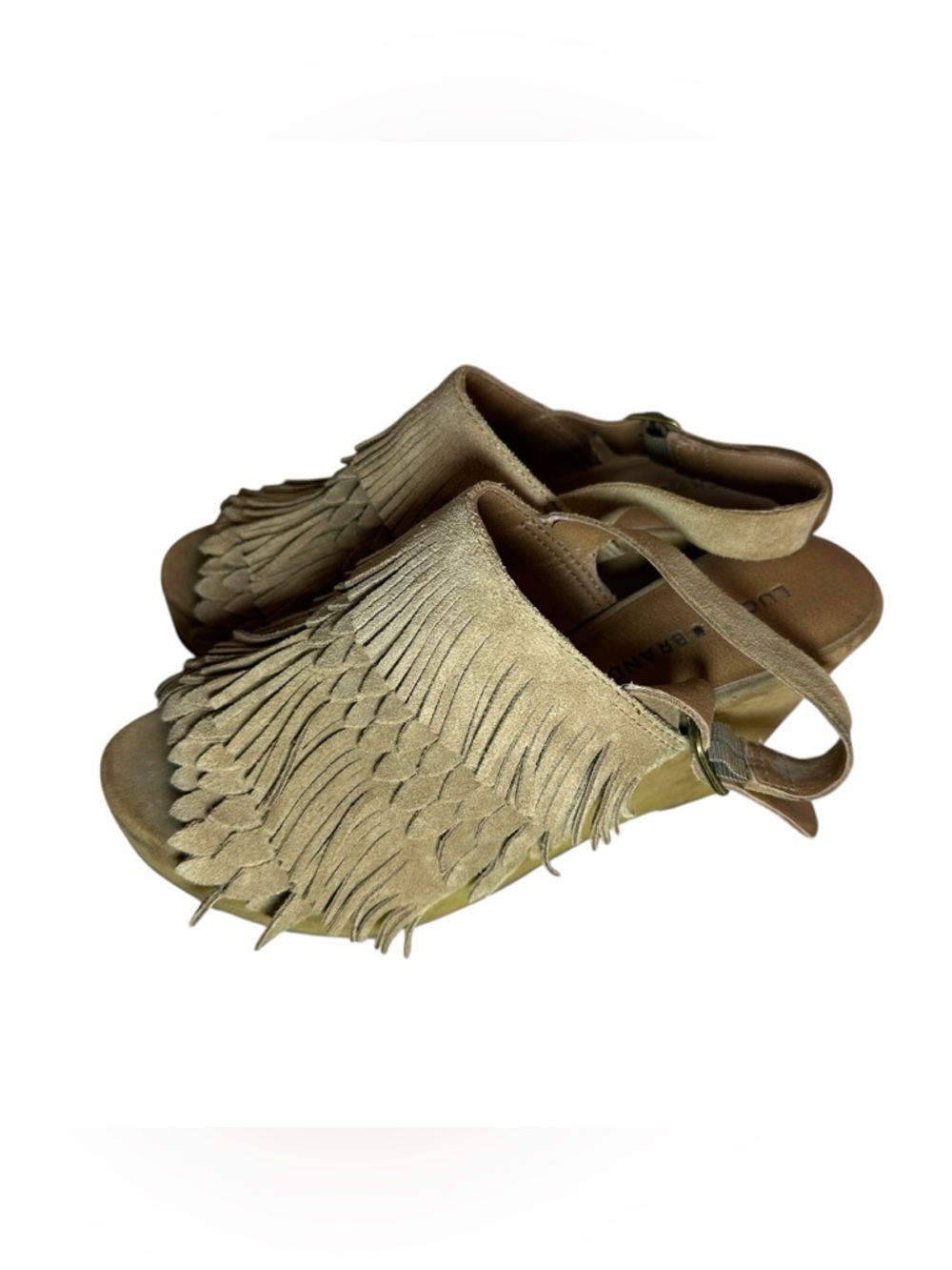 Lucky Brand “Jeena” Fringe Wedge Sandals women’s size 8.5M​ - Picture 3 of 8